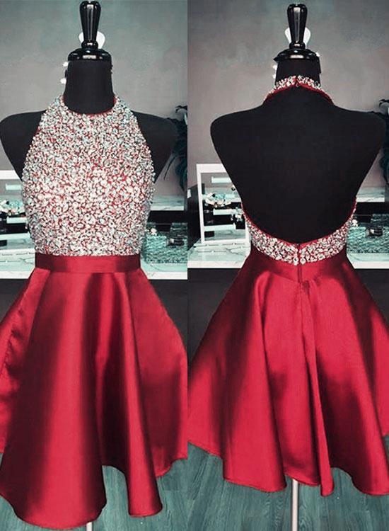 red short formal dresses