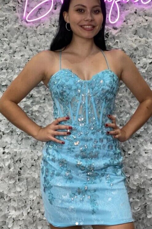 2023 Sexy Sequins Lace Homecoming Dresses PC1158
