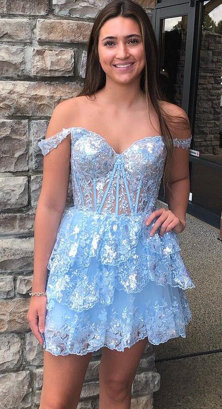2023 Lace Homecoming Dresses PC1170