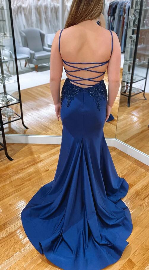 Mermaid Long Prom Dress with Lace and Beading Top PC1264