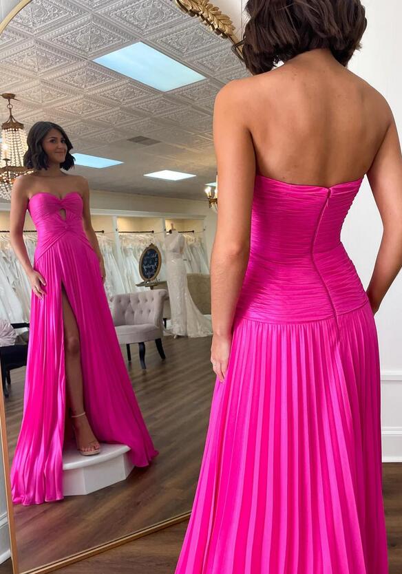 Strapless Long Prom Dress with Slit PC1269
