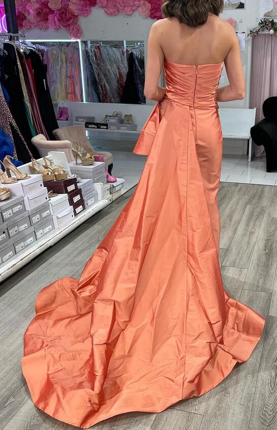 Strapless Ruched Maxi Long Prom Dress