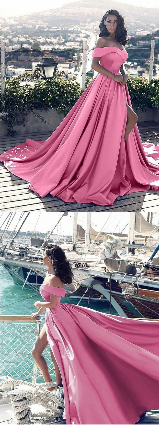 Prom Dress with Slit, Evening Dress ,Winter Formal Dress, Pageant Dance Dresses, Graduation School Party Gown, PC0061 - Promcoming