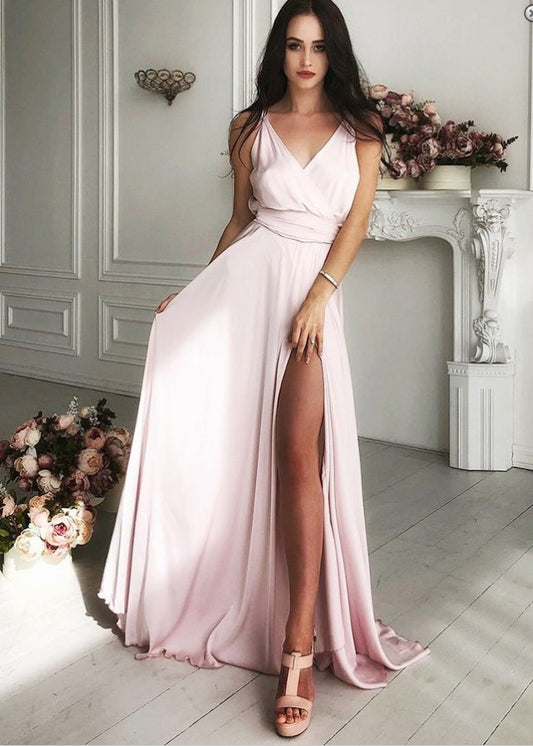 Sexy Prom Dress Slit Skirt, Evening Dress ,Winter Formal Dress, Pageant Dance Dresses, Graduation School Party Gown, PC0099 - Promcoming