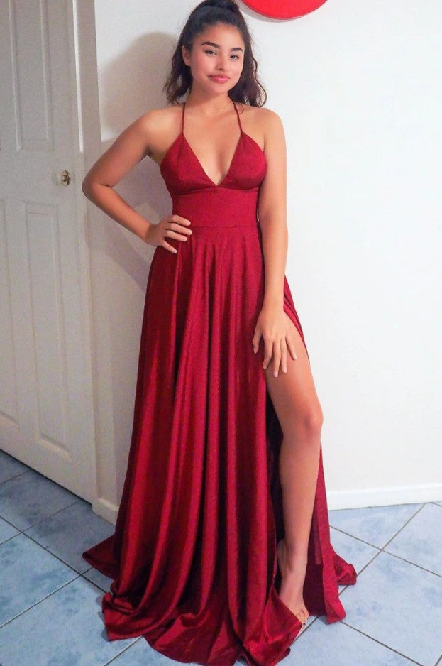 Sexy Prom Dress with Slit 2020, Evening Dress ,Winter Formal Dress, Pageant Dance Dresses, Graduation School Party Gown, PC0237 - Promcoming