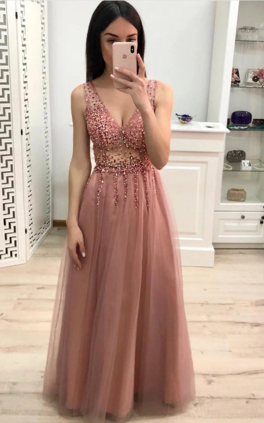 New Style Prom Dress Sheer Top, Evening Dress ,Winter Formal Dress, Pageant Dance Dresses, Graduation School Party Gown, PC0250 - Promcoming