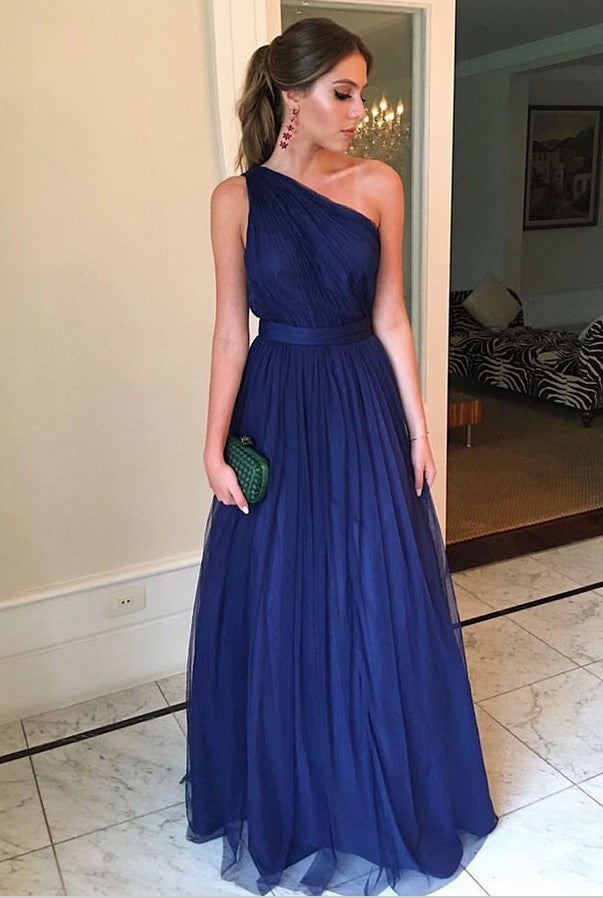 New Prom Dress One Shoulder Strap, Evening Dress ,Winter Formal Dress, Pageant Dance Dresses, Graduation School Party Gown, PC0116 - Promcoming