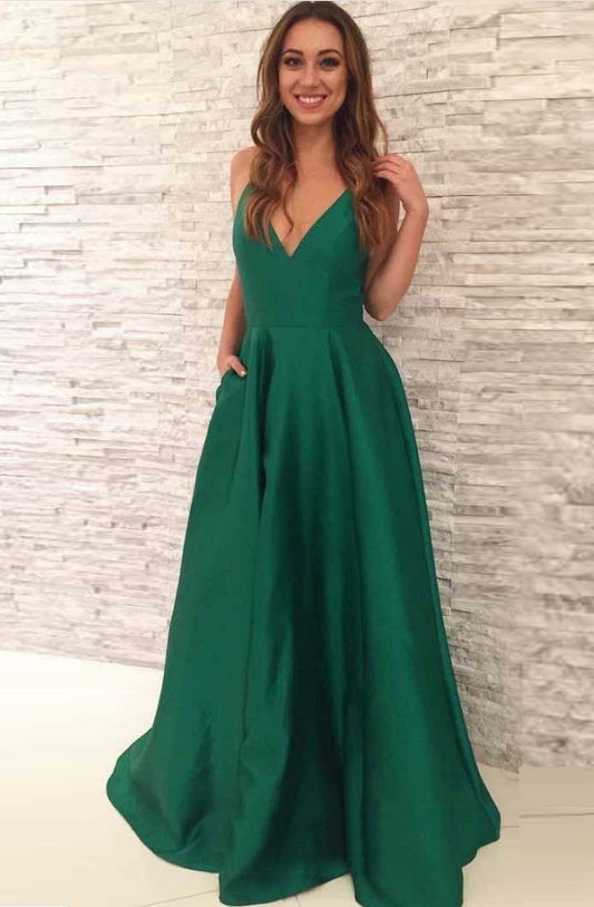 Green Prom Dress, Evening Dress ,Winter Formal Dress, Pageant Dance Dresses, Graduation School Party Gown, PC0117 - Promcoming