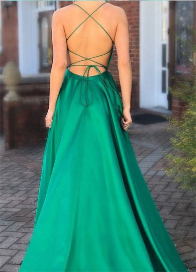 Sexy Green Prom Dress Slit Skirt, Evening Dress, Pageant Dance Dresses, Graduation School Party Gown, PC0027 - Promcoming