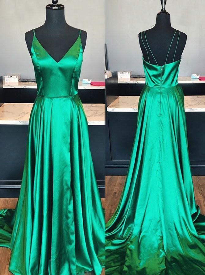 Green Prom Dress 2020, Evening Dress ,Winter Formal Dress, Pageant Dance Dresses, Graduation School Party Gown, PC0297 - Promcoming