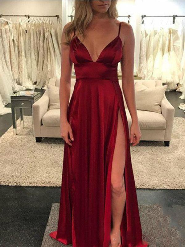 Sexy Prom Dress with Slit, Evening Dress ,Winter Formal Dress, Pageant Dance Dresses, Graduation School Party Gown, PC0075 - Promcoming