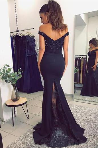 Mermaid Navy Prom Dress, Bridesmaid Dresses, Evening Dress ,Winter Formal Dress, Pageant Dance Dresses, Graduation School Party Gown, PC0180 - Promcoming