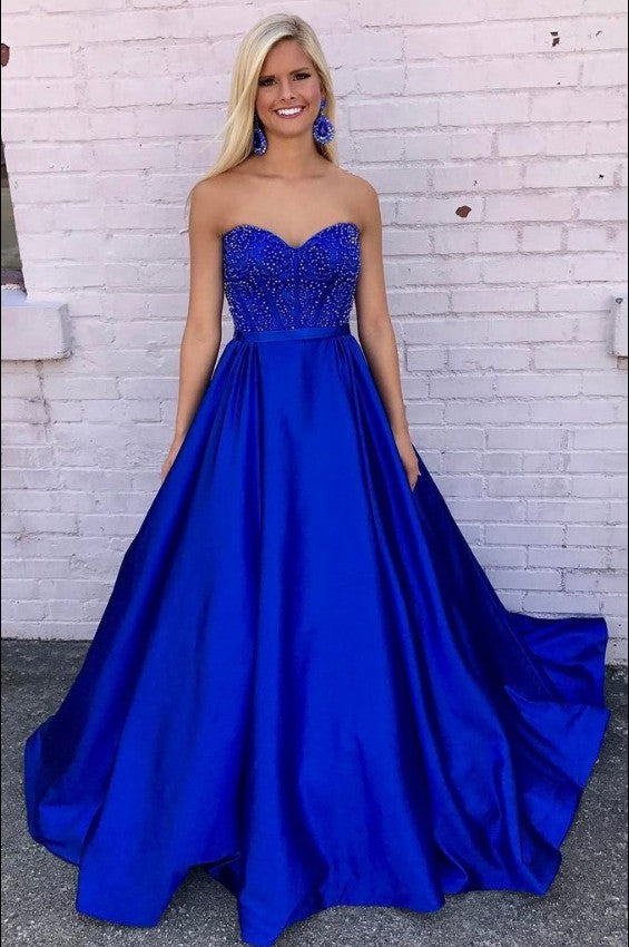 Prom Dress Royal Blue 2020, Evening Dress ,Winter Formal Dress, Pageant Dance Dresses, Graduation School Party Gown, PC0232 - Promcoming