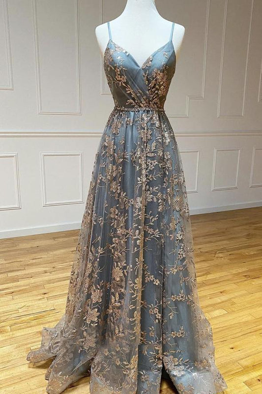 Lace Prom Dress, Formal Ball Dress, Evening Dress, Dance Dresses, School Party Gown, PC0934