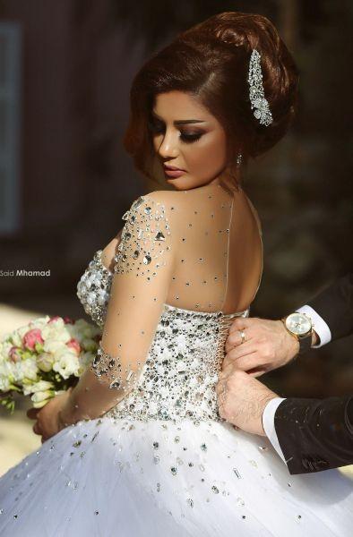 Princess Style Wedding Dress Long Sleeves, Bridal Gown ,Dresses For Brides