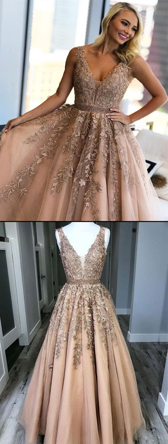 Lace Prom Dresses Long, Formal Ball Dress, Evening Dress, Dance Dresses, School Party Gown, PC0939