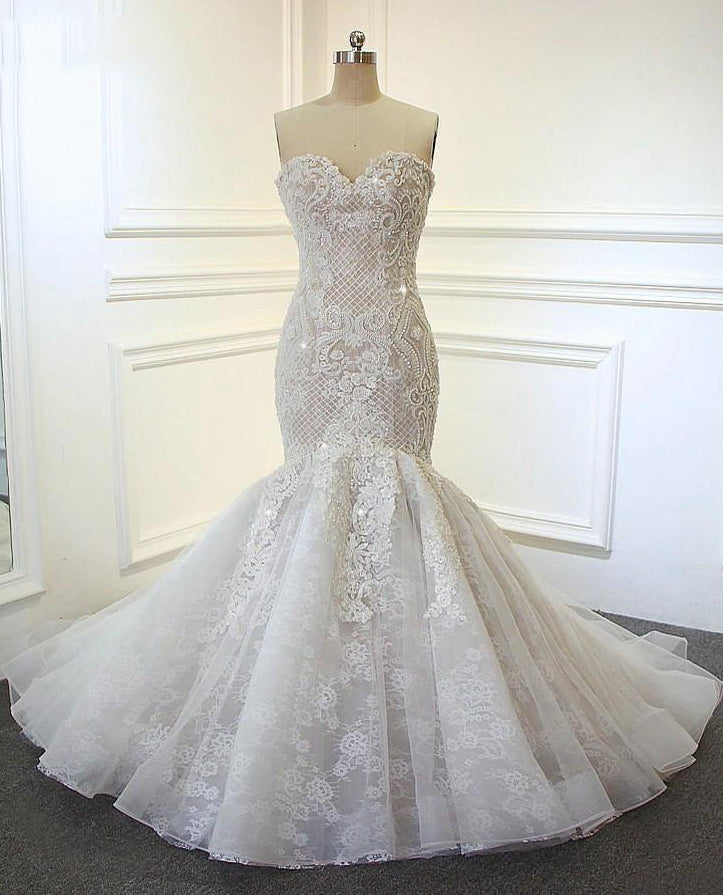 Fiteed Lace Wedding Dress , Bridal Gown ,Dresses For Brides