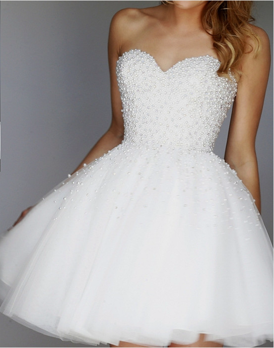 white short prom dresses