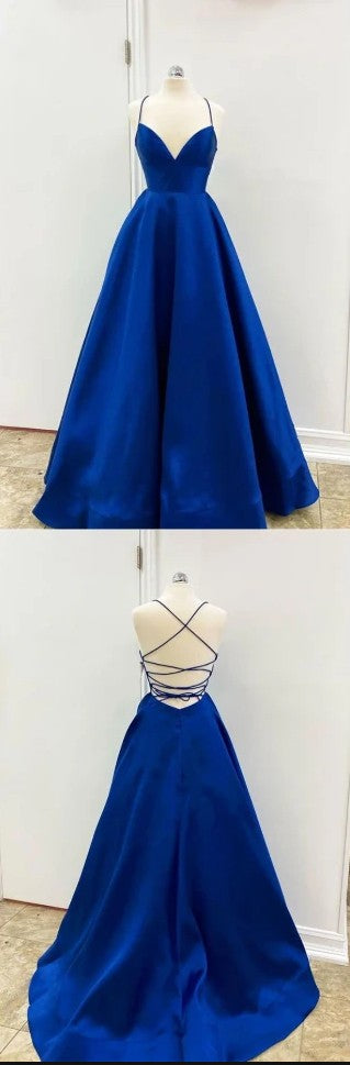 Sexy Backless Prom Dress Royal Blue, Prom Dresses, Evening Dress, Dance Dress, Graduation School Party Gown, PC0355 - Promcoming