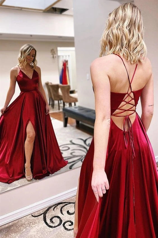 Sexy Prom Dress Slit Skirt, Evening Dress, Special Occasion Dress, Formal Dress, Graduation School Party Gown, PC0516 - Promcoming