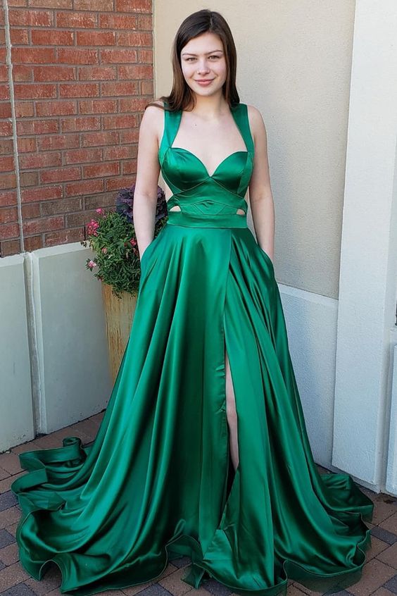 Green Prom Dress Long,  Formal Ball Dress, Evening Dress, Dance Dresses, School Party Gown, PC0965