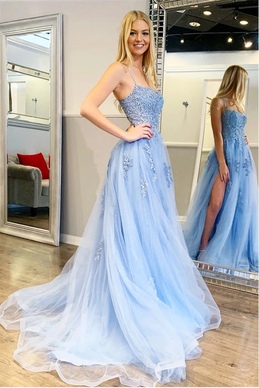 Light Blue Prom Dress Long, Evening Dress, Dance Dress, Graduation School Party Gown, PC0426 - Promcoming