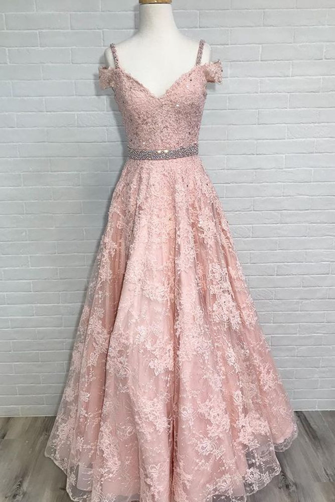 Lace Prom Dress 2023 Winter Formal Dress Pageant Dance Dresses Back To School Party Gown, PC1025