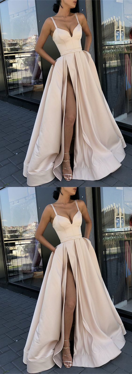 Prom Dress 2020 Slit Skirt ,Evening Dress, Winter Formal Dress,Pageant Dance Dresses, Graduation School Party Gown, PC0037 - Promcoming