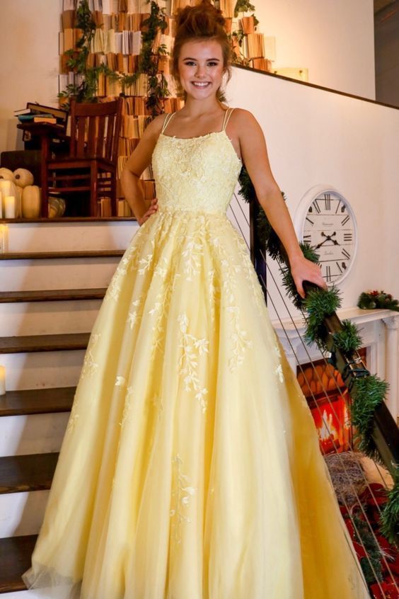 Yellow Prom Dress, Evening Dress, Dance Dress, Graduation School Party Gown, PC0432 - Promcoming