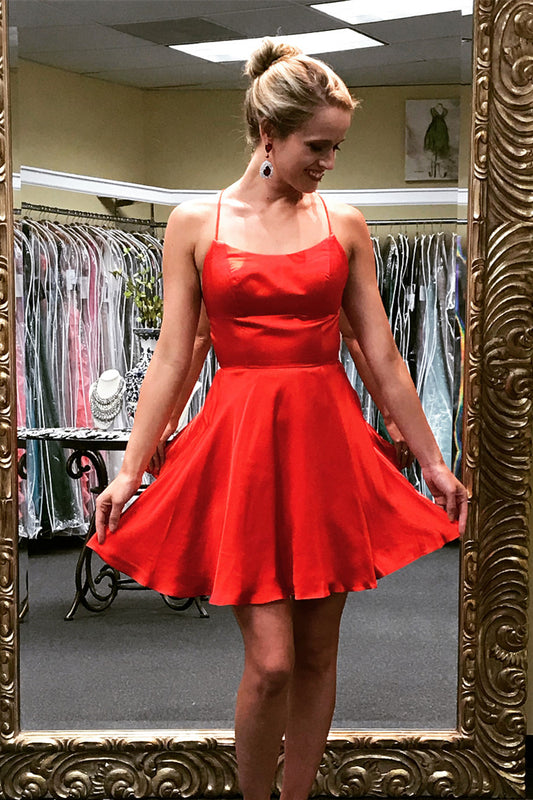 Red Homecoming Dresses, Hoco Dress, Short Prom Dress, Cocktail Dress, Dance Dresses, Back To School Party Gown, PC0889