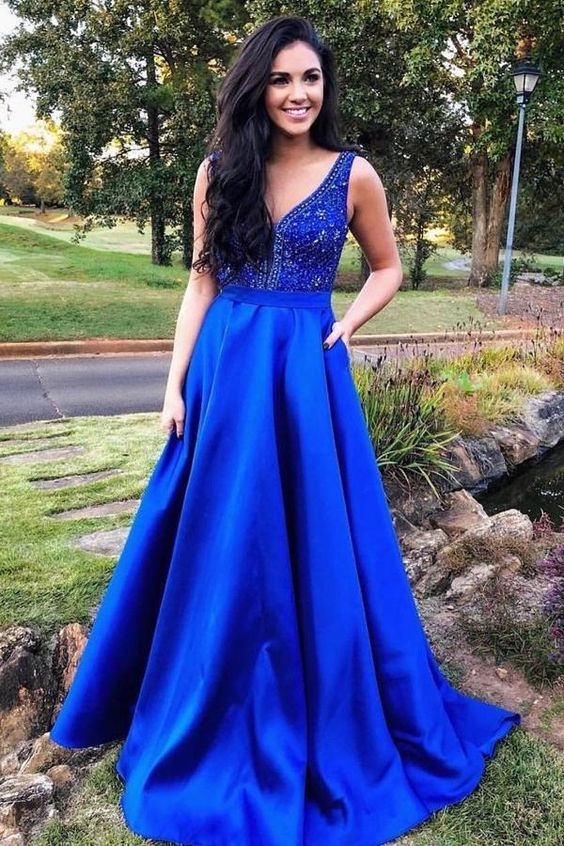Prom Dress Royal Blue, Evening Dress ,Winter Formal Dress, Pageant Dance Dresses, Graduation School Party Gown, PC0168 - Promcoming