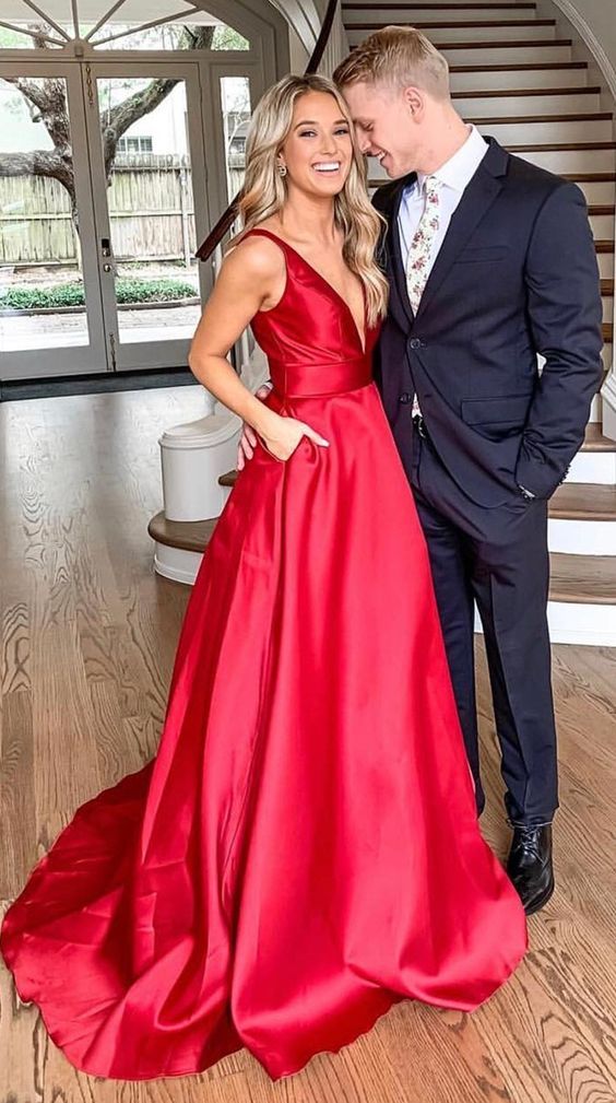 New Style Prom Dress with Pockets, Evening Dress ,Winter Formal Dress, Pageant Dance Dresses, Graduation School Party Gown, PC0136 - Promcoming