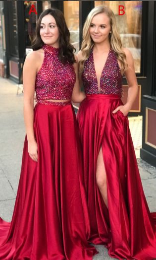 Burgundy Prom Dress, Ball Gown, Sweet 16 Dress, Winter Formal Dress, Pageant Dance Dresses, Graduation School Party Gown, PC0056 - Promcoming