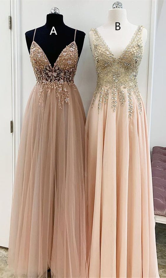 V Neckline Prom Dress, Evening Dress ,Winter Formal Dress, Pageant Dance Dresses, Graduation School Party Gown, PC0179 - Promcoming