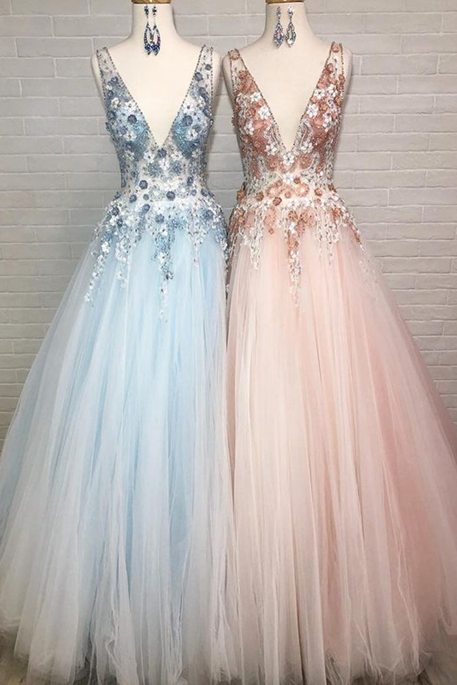 Prom Dress Deep V Neckline 2023 Winter Formal Dress Pageant Dance Dresses Back To School Party Gown