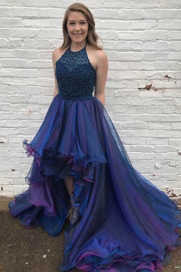 High Low Prom Dress, Evening Dress ,Winter Formal Dress, Pageant Dance Dresses, Graduation School Party Gown, PC0183 - Promcoming