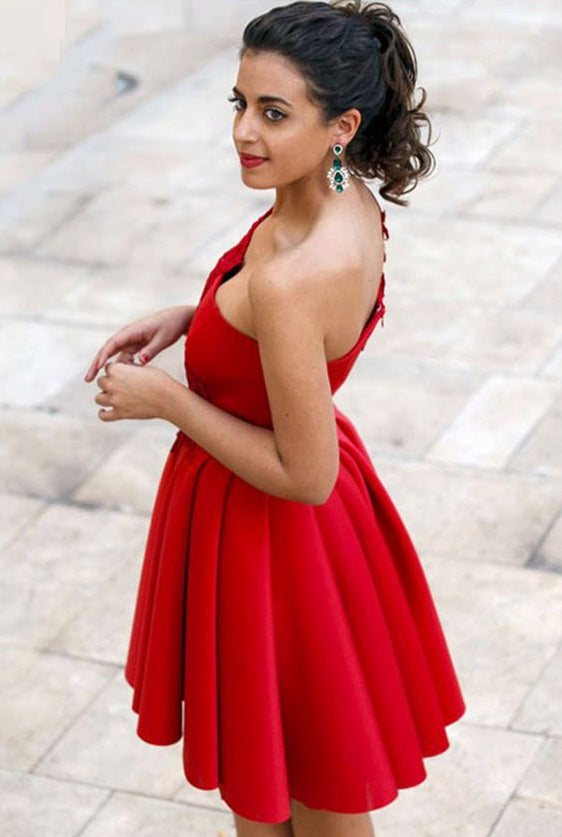 Red Homecoming Dress ,Short Prom Dress, Evening Dress ,Winter Formal Dress, Pageant Dance Dresses, Graduation School Party Gown, PC0073 - Promcoming