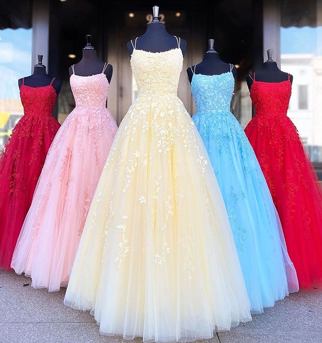 A Line Lace Prom Dress Evening Dress, Dance Dress, Graduation School Party Gown, PC0464