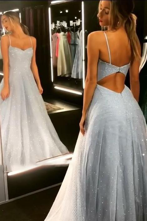 Shinning Prom Dress Long, Prom Dresses, Evening Dress, Graduation School Party Gown, PC0330 - Promcoming