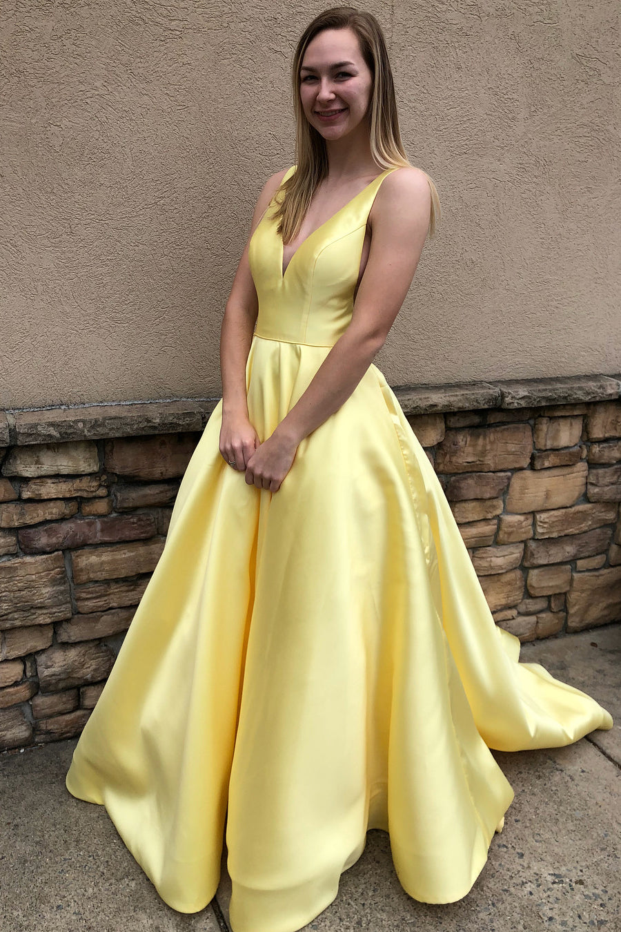 Yellow Prom Dress Long, Evening Dress ,Winter Formal Dress, Pageant Dance Dresses, Graduation School Party Gown, PC0310 - Promcoming