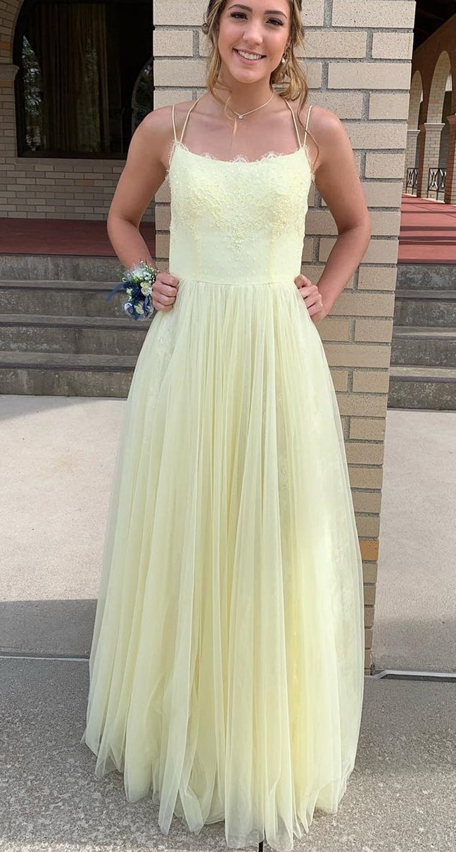 Yellow Prom Dress 2020, Prom Dresses, Evening Dress, Dance Dress, Graduation School Party Gown, PC0374 - Promcoming