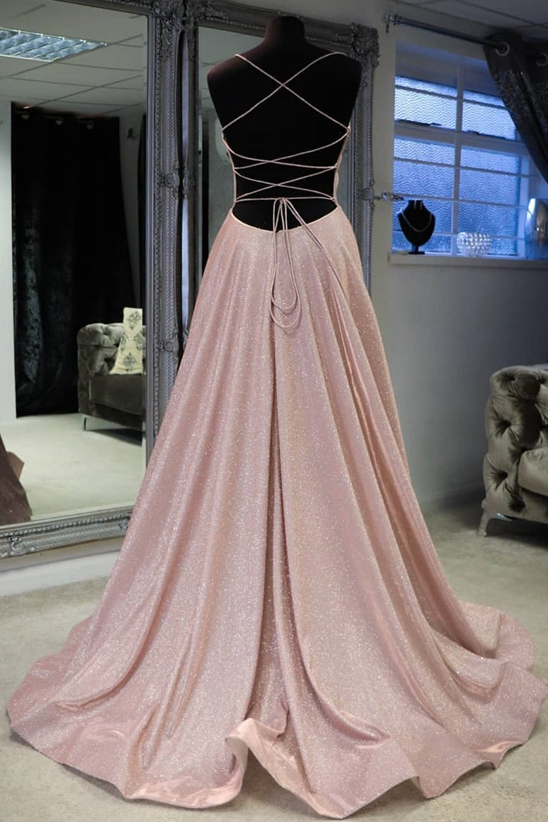 Shinning Prom Dress with Slit, Evening Dress, Special Occasion Dress, Formal Dress, Graduation School Party Gown, PC0518 - Promcoming