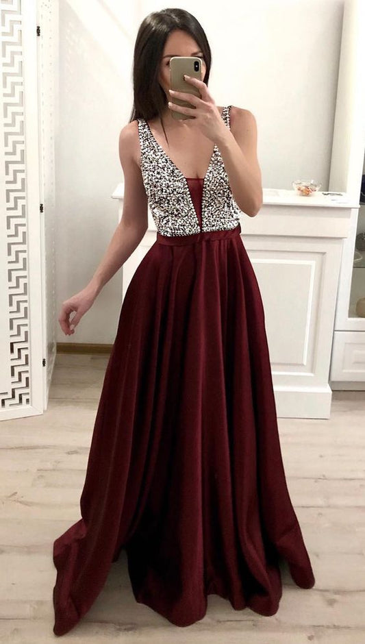 Affordable Prom Dress Long, Evening Dress ,Winter Formal Dress, Pageant Dance Dresses, Graduation School Party Gown, PC0284 - Promcoming