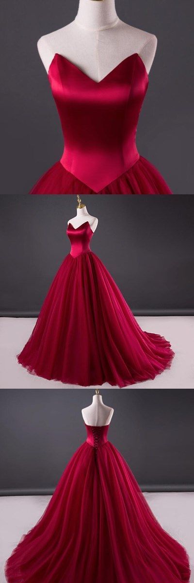 Burgundy Prom Dress, Evening Dress ,Winter Formal Dress, Pageant Dance Dresses, Graduation School Party Gown, PC0211 - Promcoming
