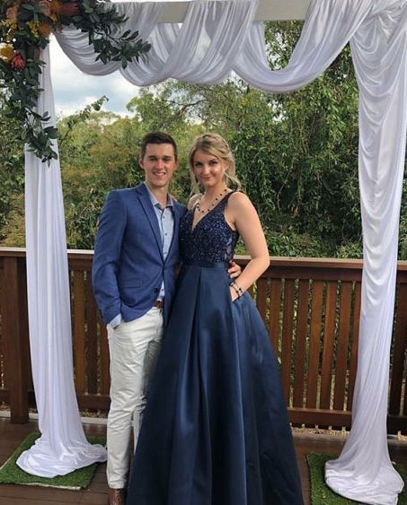 Prom Dress with Pockets, Evening Dress ,Winter Formal Dress, Pageant Dance Dresses, Graduation School Party Gown, PC0212 - Promcoming