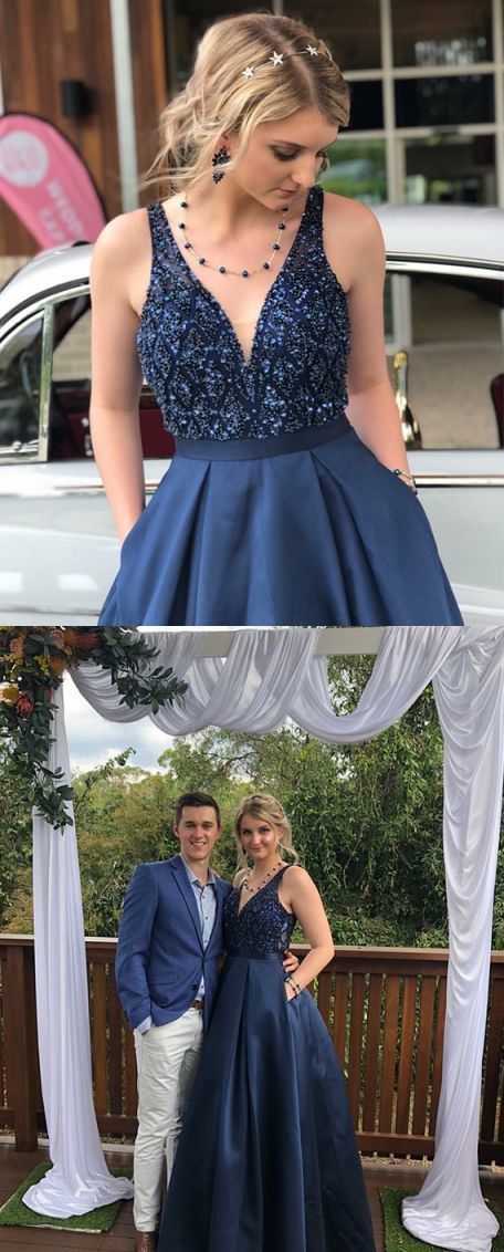Prom Dress with Pockets, Evening Dress ,Winter Formal Dress, Pageant Dance Dresses, Graduation School Party Gown, PC0212 - Promcoming