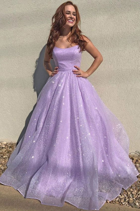 Sparkly Purple Prom Dress 2023 Winter Formal Dress Pageant Dance Dresses Back To School Party Gown, PC1016