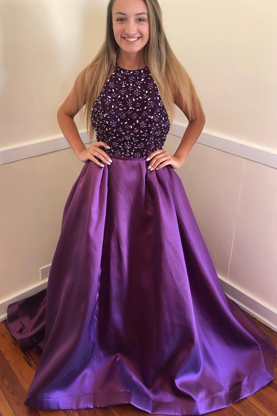 Purple Prom Dress Long, Evening Dress ,Winter Formal Dress, Pageant Dance Dresses, Graduation School Party Gown, PC0201 - Promcoming