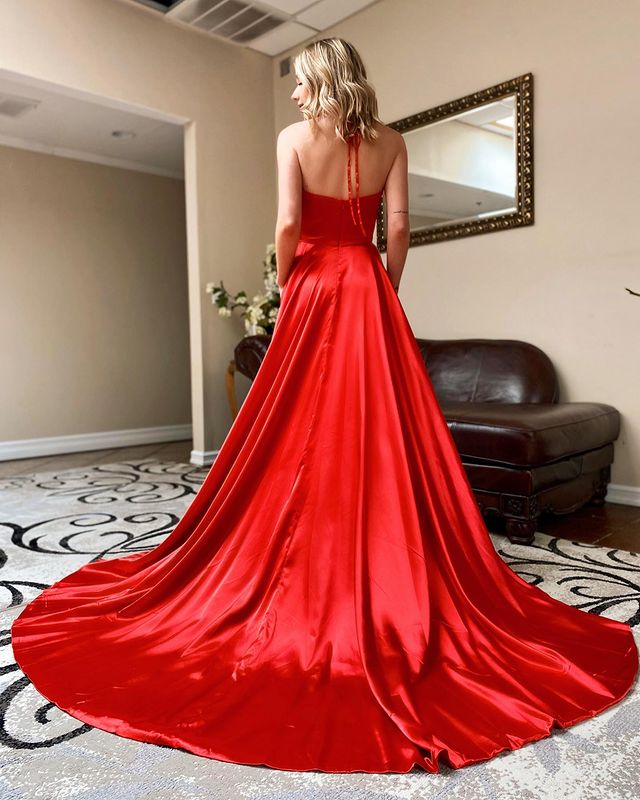 Sexy Red Prom Dresses Long 2023 Winter Formal Dress Pageant Dance Dresses Back To School Party Gown