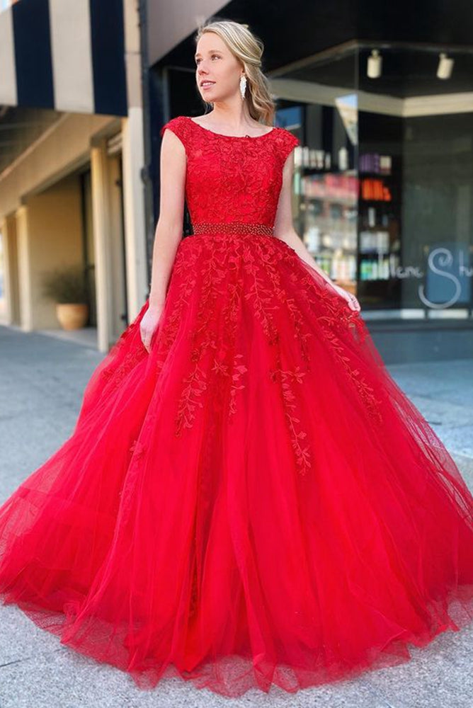 Red Lace Prom Dresses Long 2023 Winter Formal Dress Pageant Dance Dresses Back To School Party Gown